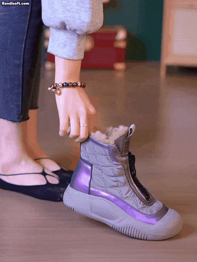 Kézzel készített puha bőr szabadidős magas szárú cipő.