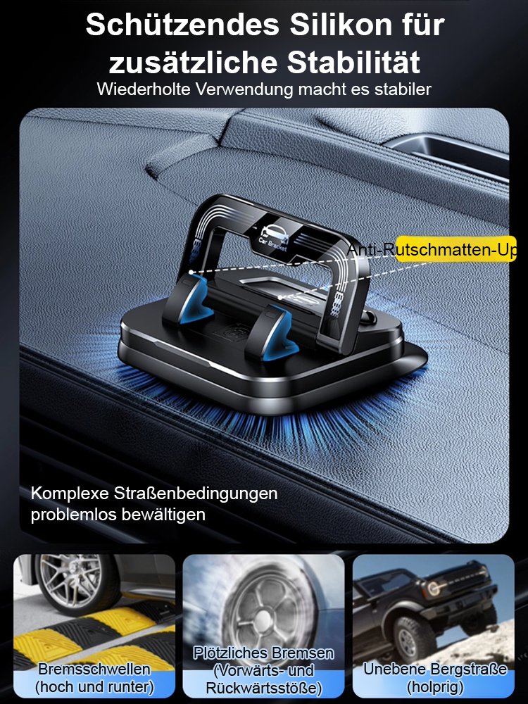 【Wackelresistenter】 Saugfuß-Armaturenbrett-Parkplatz-Handyhalter