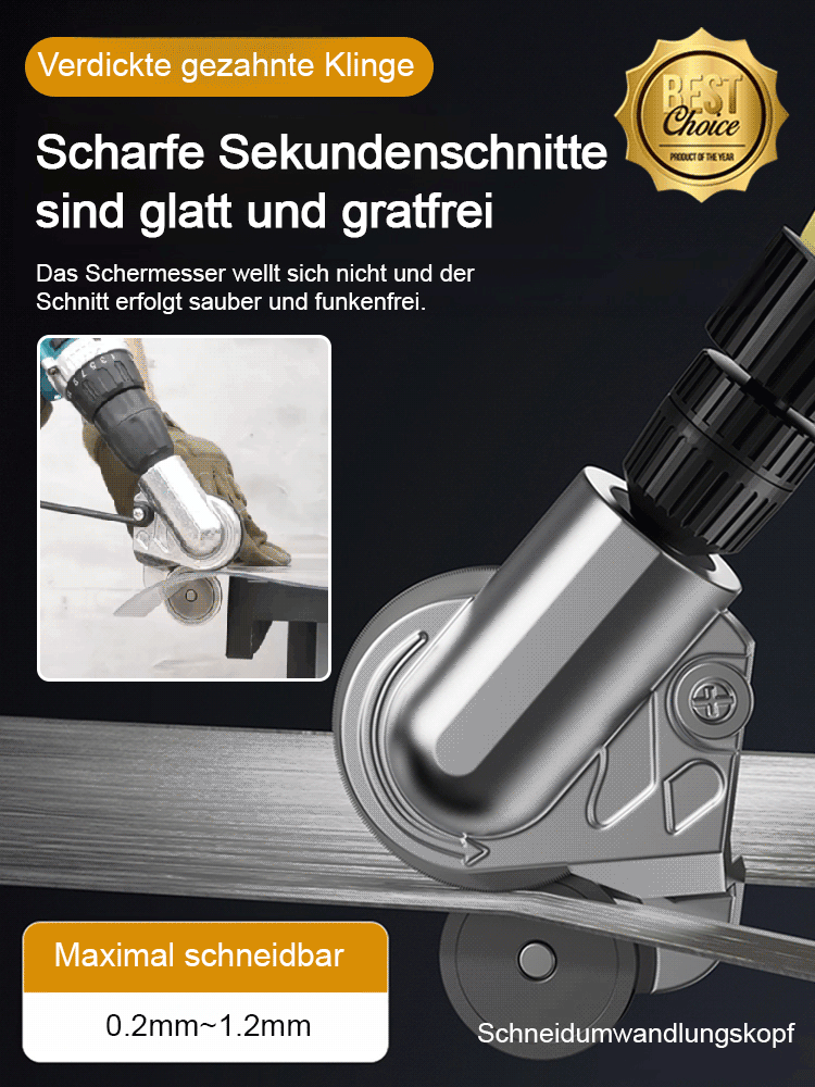 【Elektrische Bohrmaschine verwandelt in Blechschere】Metallblech-Schneidwunder