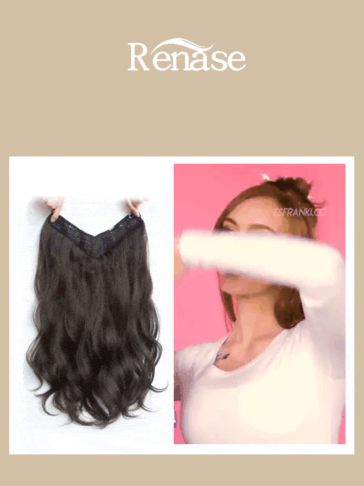 One piece U shaped voluminous long curls