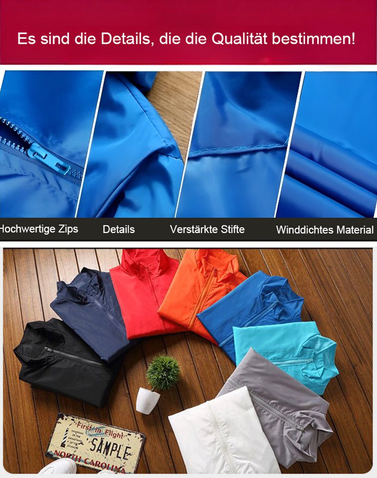 Winddichter Sturmanzug im Freien