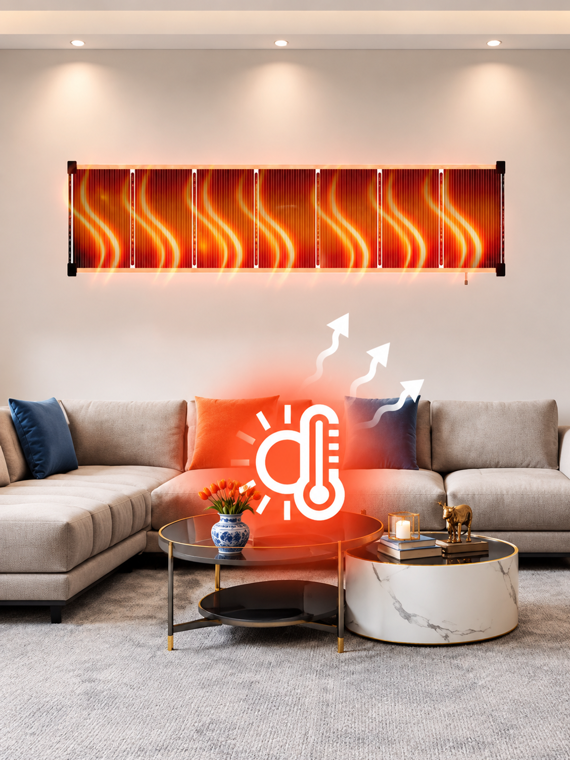 Graphene wall heater detail