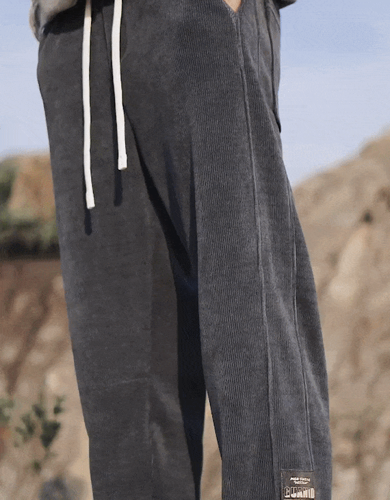 Zimowe spodnie sztruksowe z wkładką dla mężczyzn