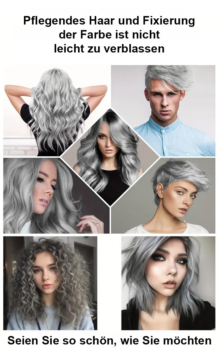 【Ein Jahr farbecht】Reines pflanzliches Extrakt 2-in-1 natürlicher Haarfärbemittel