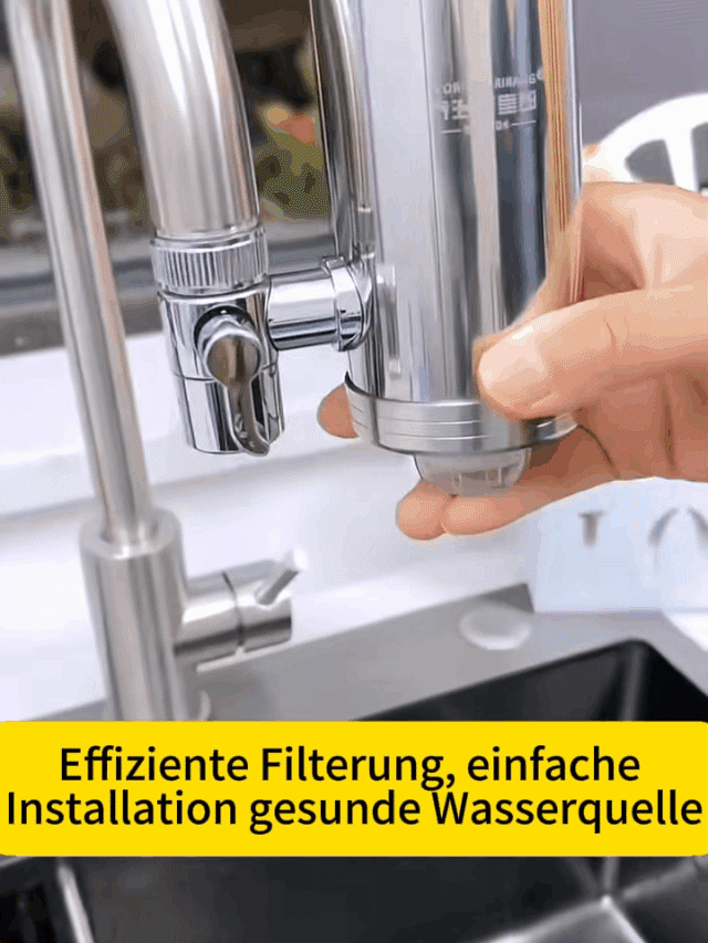 【Kein Einbau erforderlich, Filtereinsatz inklusive】Edelstahl-Wasserhahn zur direkten Trinkwasserfilt