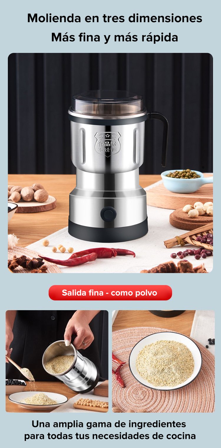 Molinillo eléctrico fácil de limpiar y usar