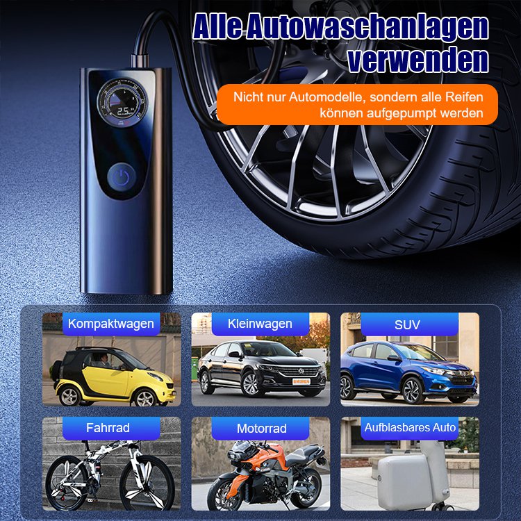 Tragbare Hochleistungs-Autoluftpumpe