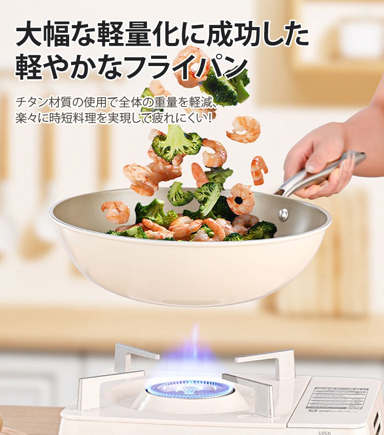 ノンスティックチタンフライパン