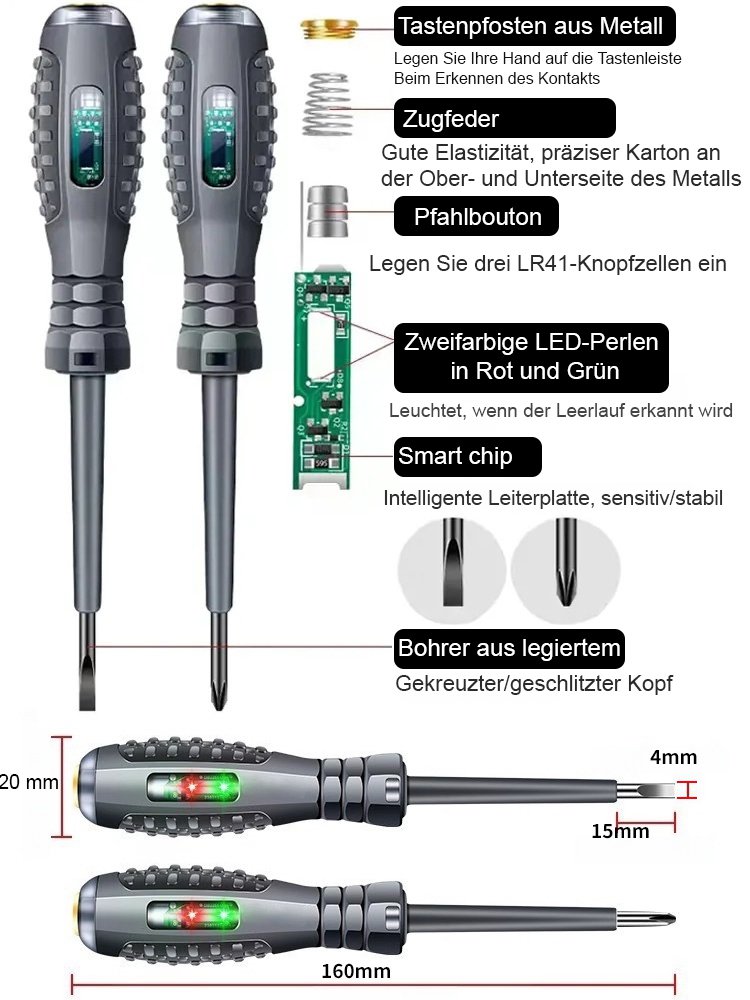 Farblichtstift mit hoher Helligkeit Schraubendreher