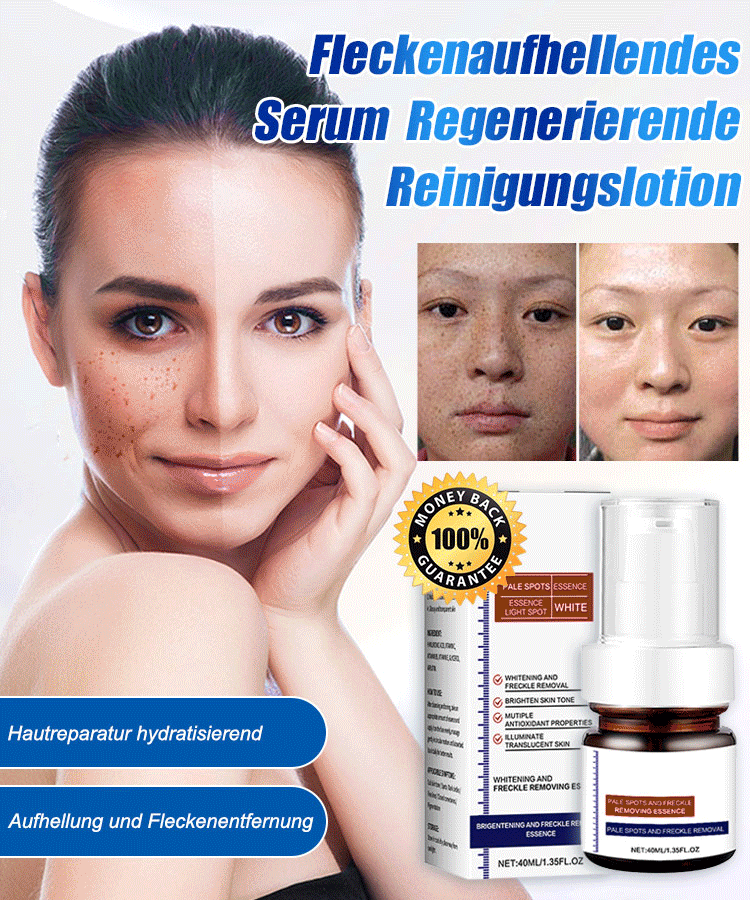 Serum gegen Hautflecken und reparierendes Reinigungsmittel