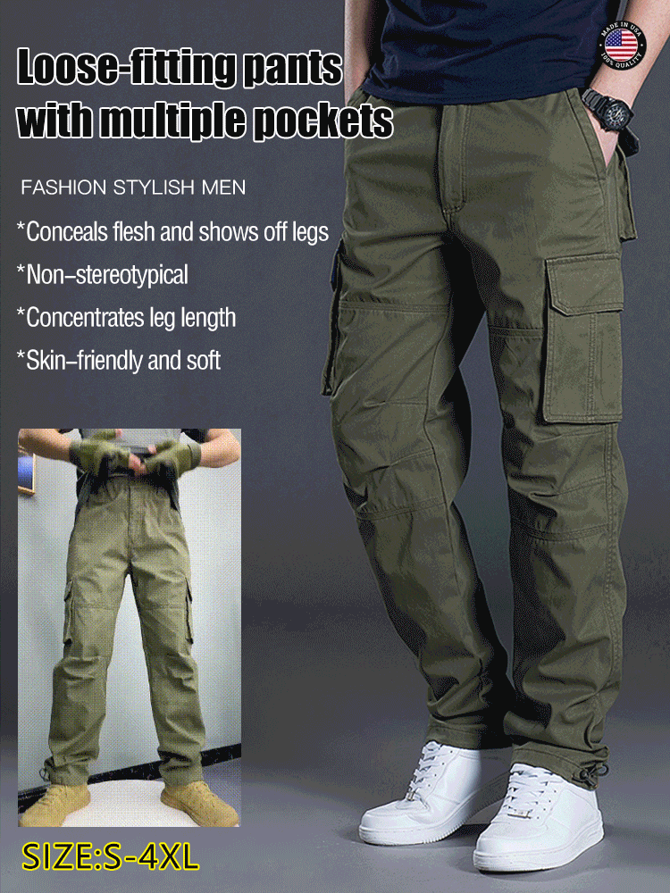 GK-Loose Multi-pocket Long Pants