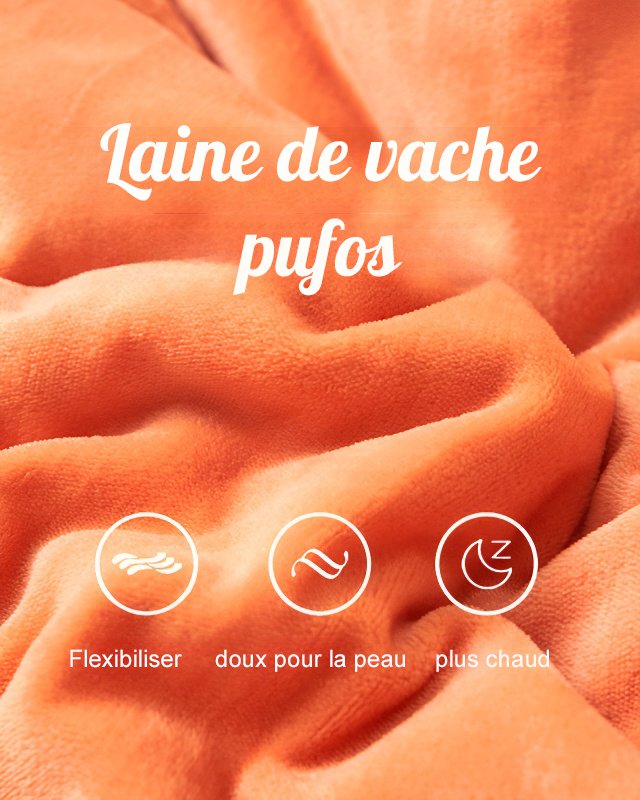 Couverture en laine polaire double couche pour l'hiver