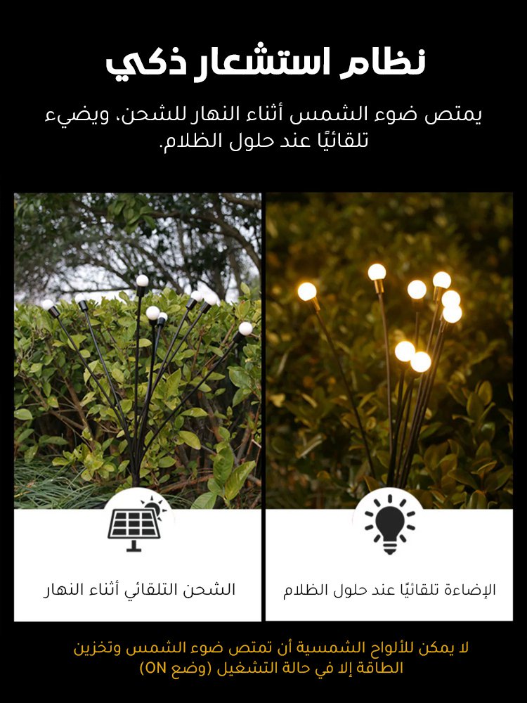 مصابيح حديقة تعمل بالطاقة الشمسية