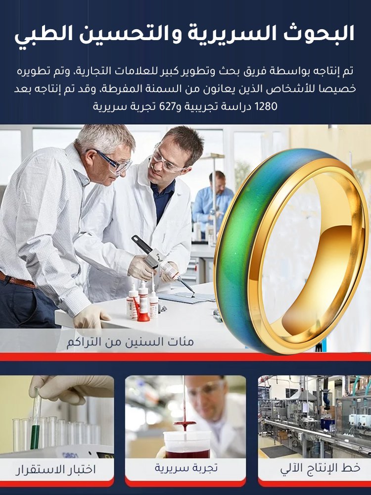 خاتم ثيرموكروميك لتخفيف الضغط وفقدان الوزن&nbsp;