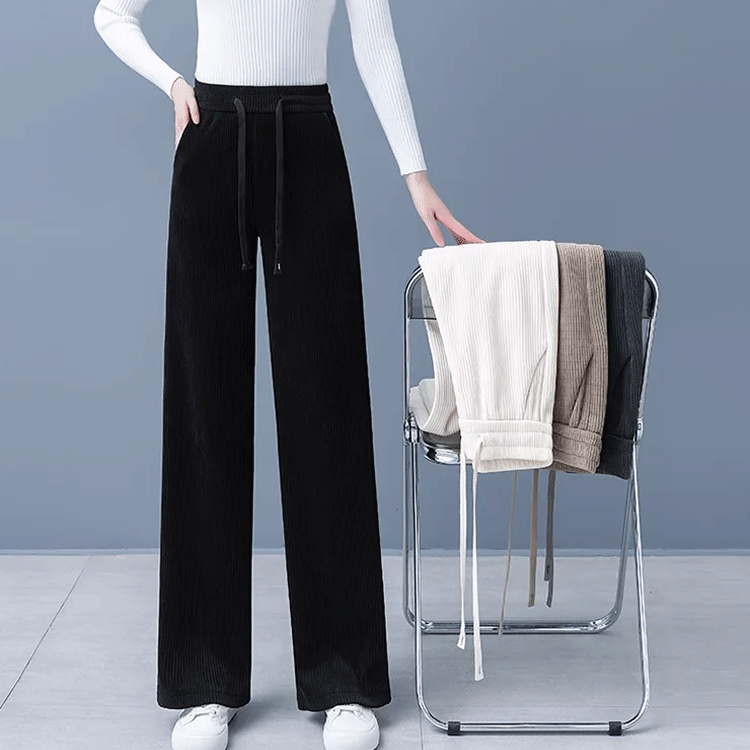 【累計売上は11万件に達しました】ウエストゴム美脚ワイドパンツ