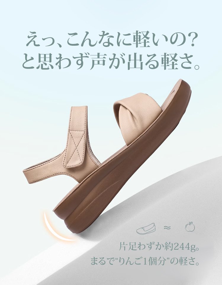 厚底本革サンダル