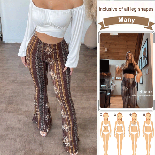 High-Elasticity Slim-Fit Flared Pants in Color for Women