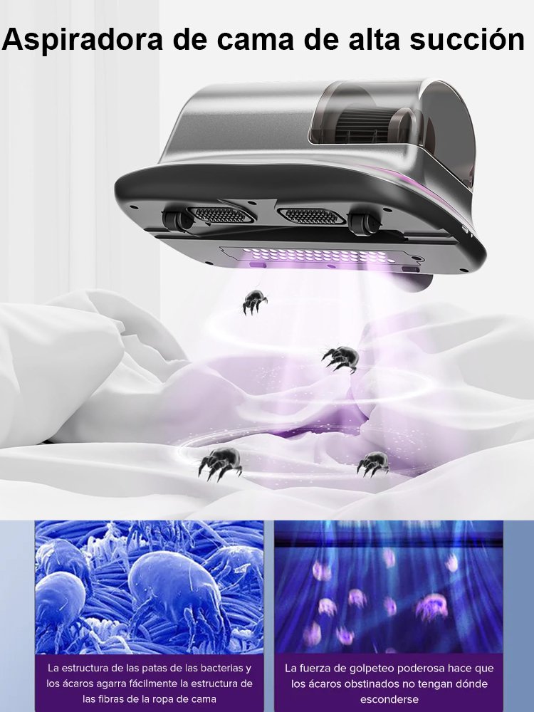 【Eliminador de ácaros inalámbrico con esterilización UV】