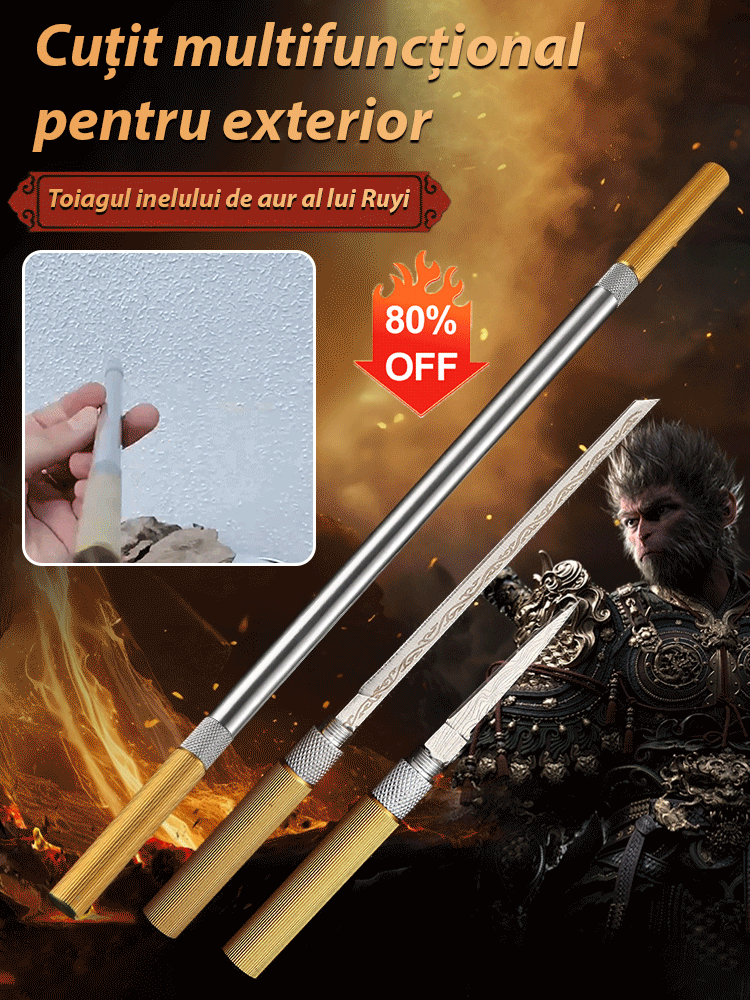 Cuțit de ceai și ac de autoapărare pentru exterior, integrate într-un singur instrument.