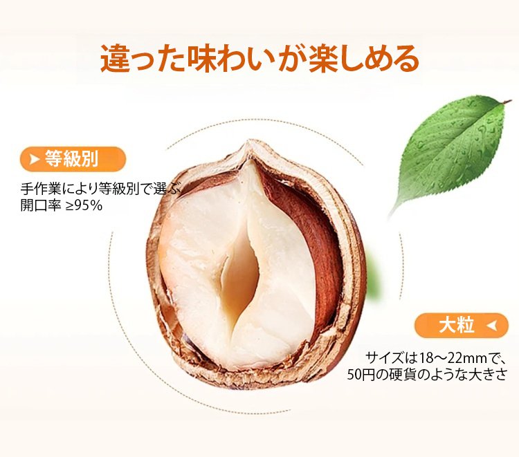 健康志向の殻付きヘーゼルナッツ商品パッケージ