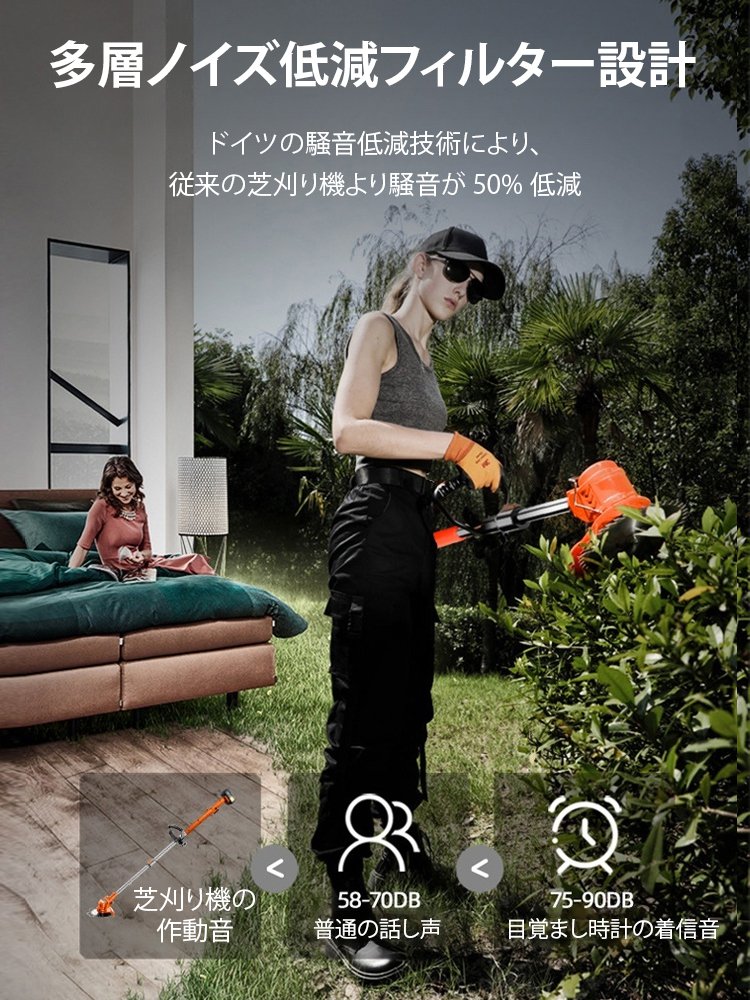 楽天園芸カテゴリ売上1位！3分で100㎡除草【オール銅製モーター】ポータブル手持ち草刈機