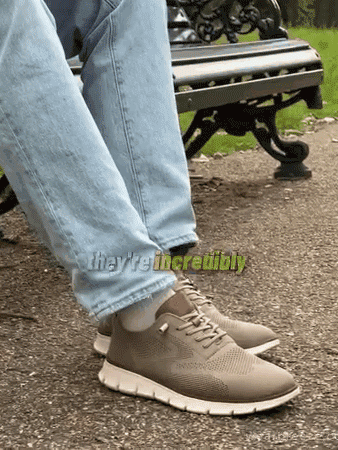 British style breathable flyknit mesh men's shoes