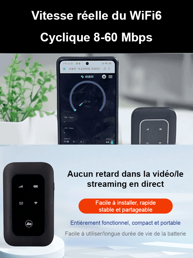 【Signal ultra-puissant sans délai】WiFi portable universel