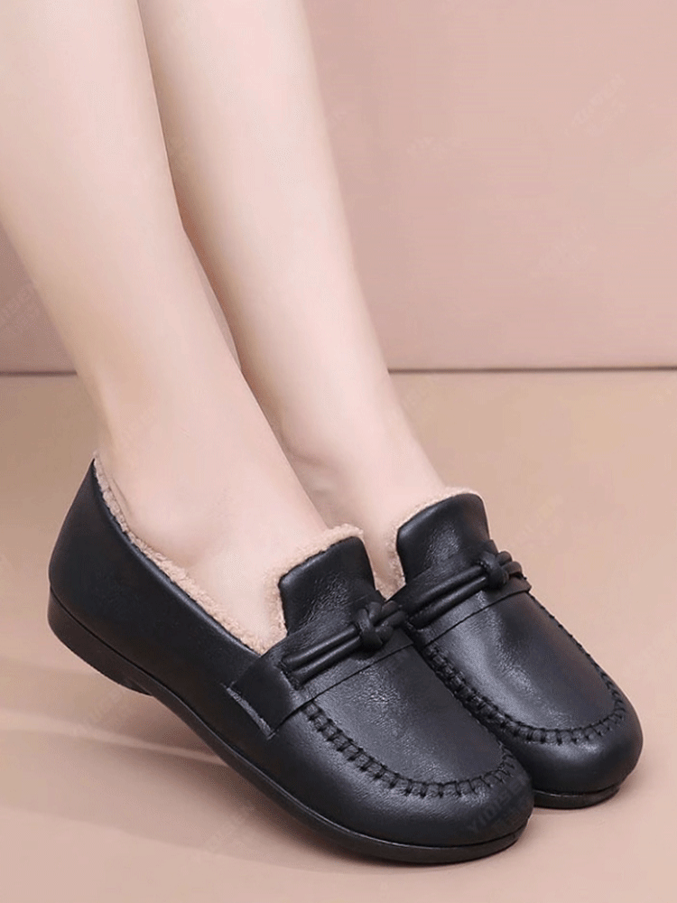 冬季新款軟底豆豆鞋