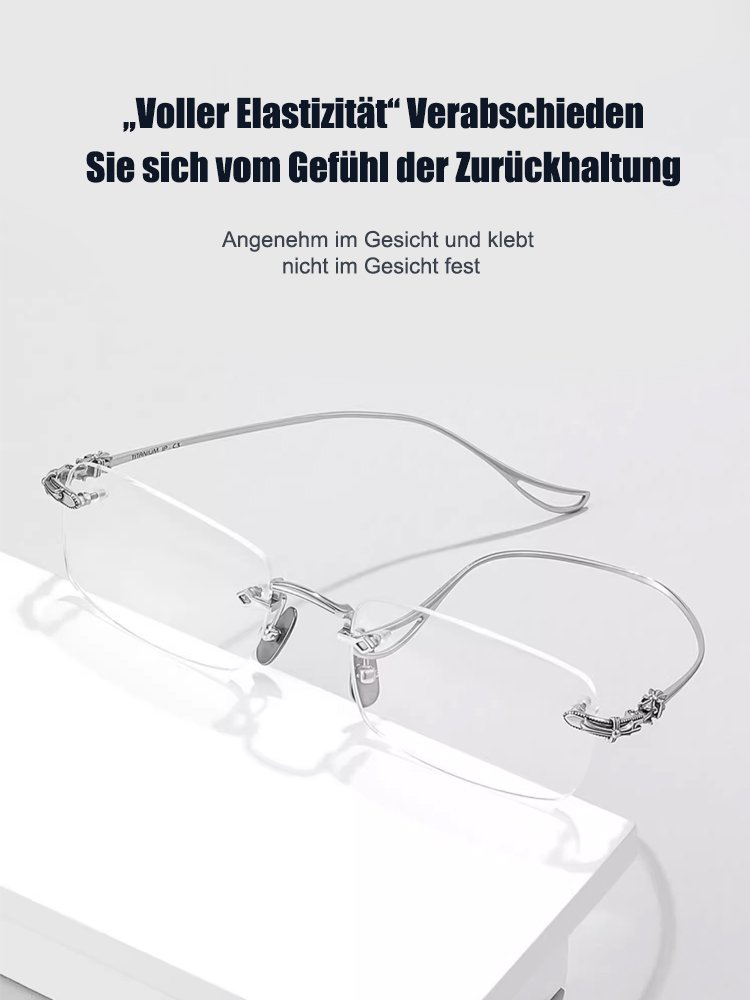 Intelligente, farbwechselnde, ultraklare, randlose Presbyopiebrille mit Zoomfunktion