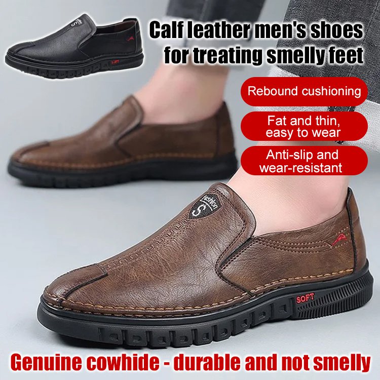 Don't wear them if your feet don't smell】Calfskin leather super comfortable shoes for men with smell