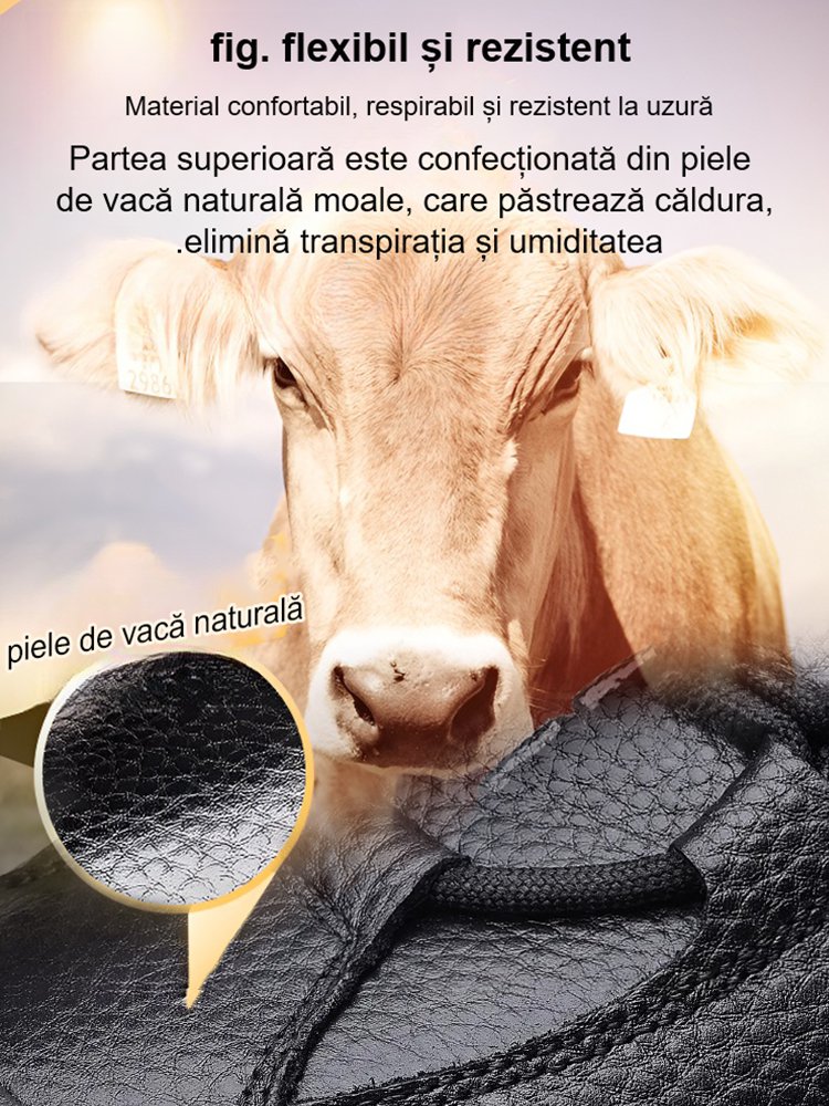 Cizme de zăpadă confortabile și călduroase cu vârf mijlociu