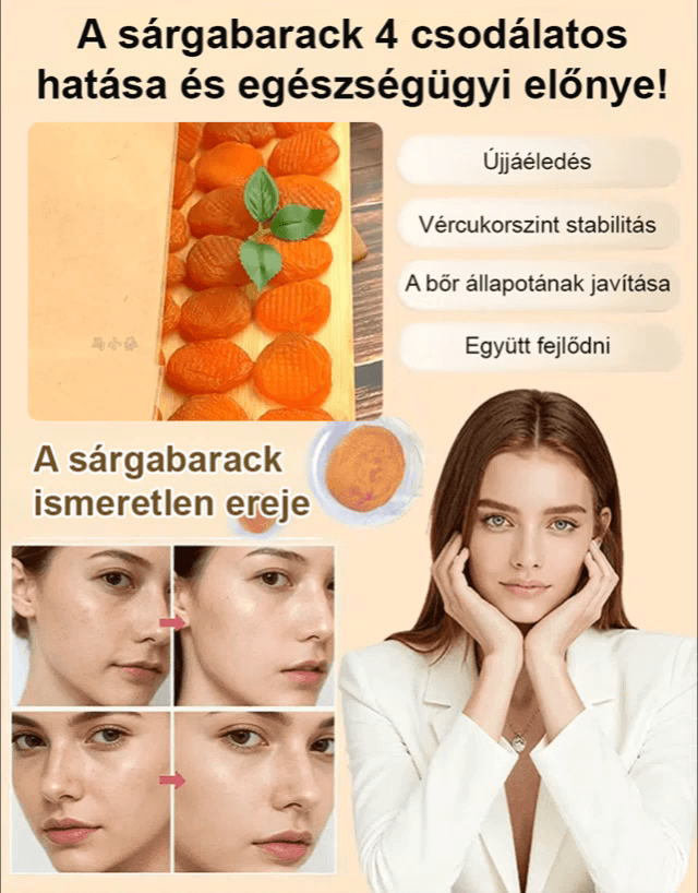 Savanykás és édes cukormentes sárgabarack aszalvány
