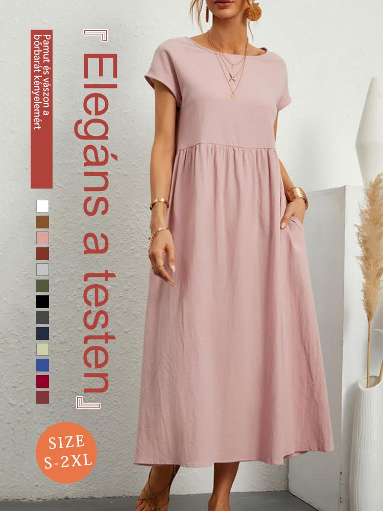 Női pamut és vászon ruha