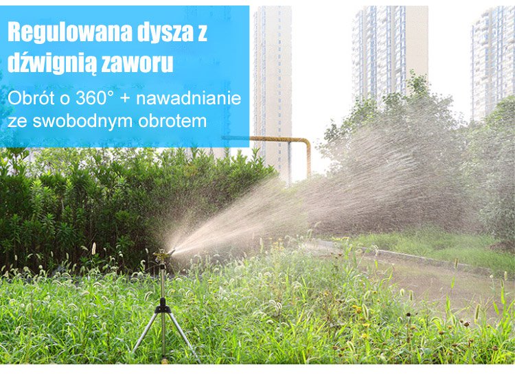 Zraszacz do ogrodu z różnymi trybami pracy
