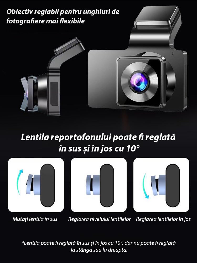 Noua cameră de bord ultra HD cu înregistrare dublă față și spate