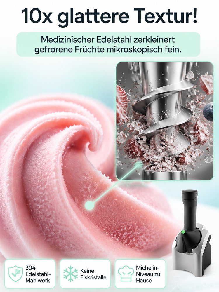 Vollautomatische Eismaschine, hausgemachtes Eis auf Knopfdruck – garantiert ohne Fehler