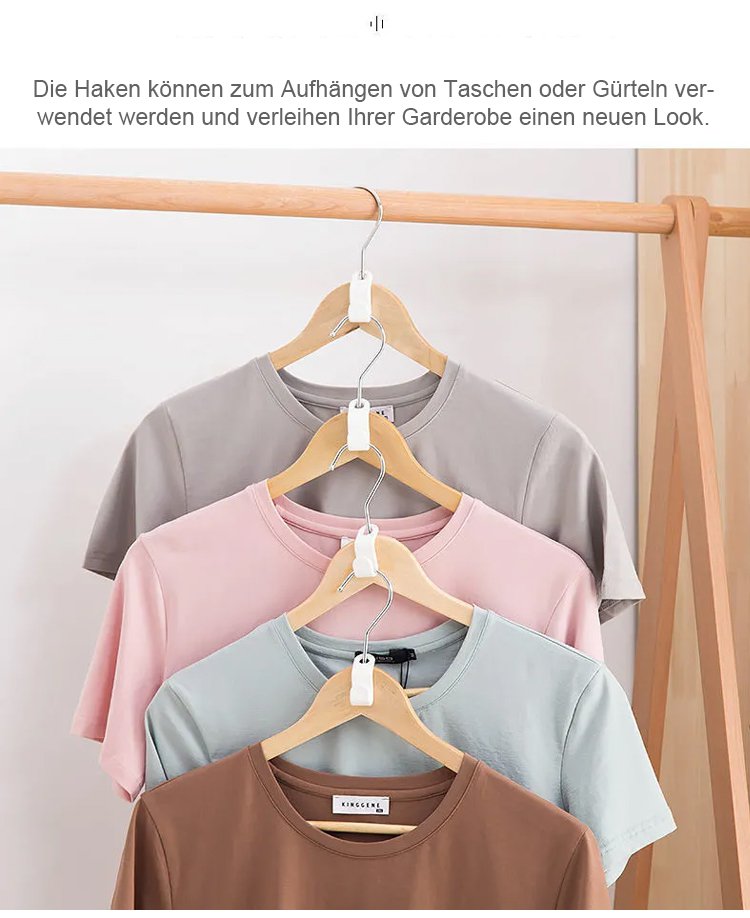 Mehrere Haken zum Verbinden und Stapeln von Behältern