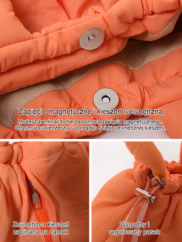 【Lekki, wodoodporny, o dużej pojemności】Wielofunkcyjna torba typu bucket z tkaniny puchowej