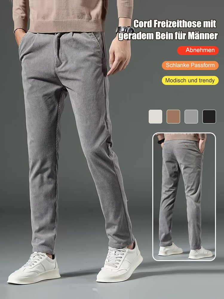 Cord Freizeithose mit geradem Bein für Männer