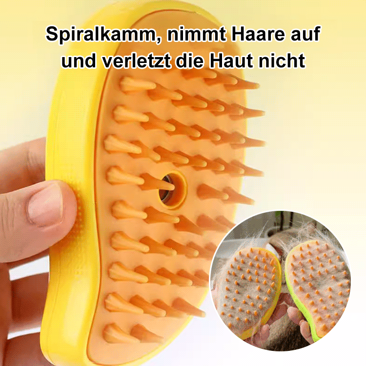 Ein-Knopf-Spray gegen fliegendes Fell Haustier Elektrische Sprühmassagebürste