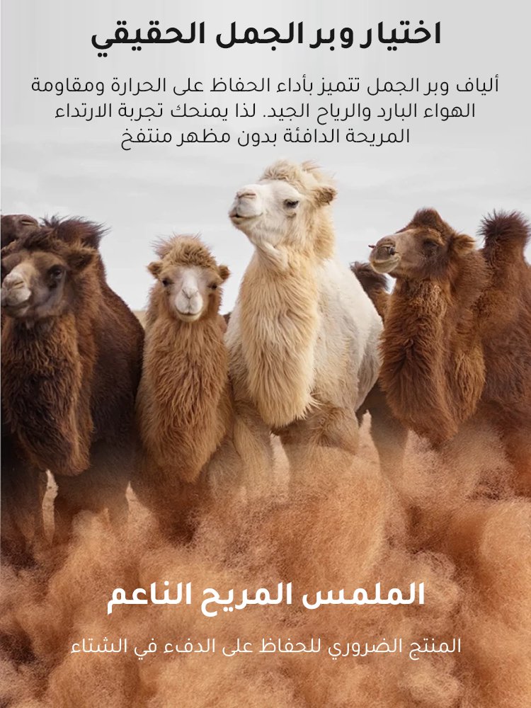 جاكيت كاجوال دافئ مع بطانة وبر الجمل السميك 