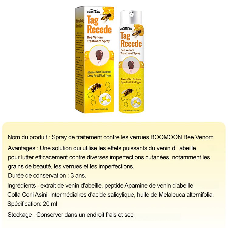 BOOMOON Spray de soin pour verrues au venin d'abeille