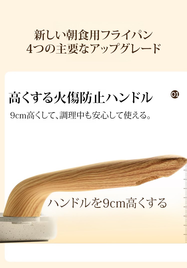朝食メニューを同時に調理できるフライパンの使用例