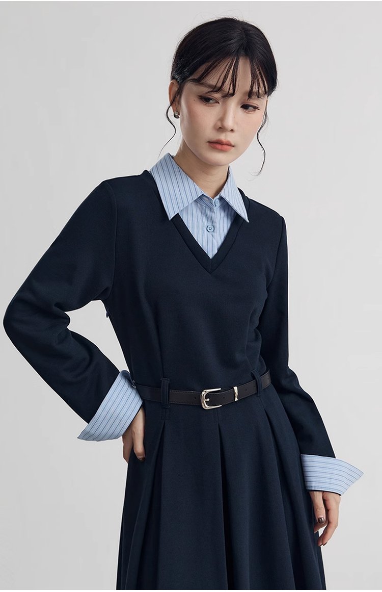 レディース向け韓国風カジュアルワンピース