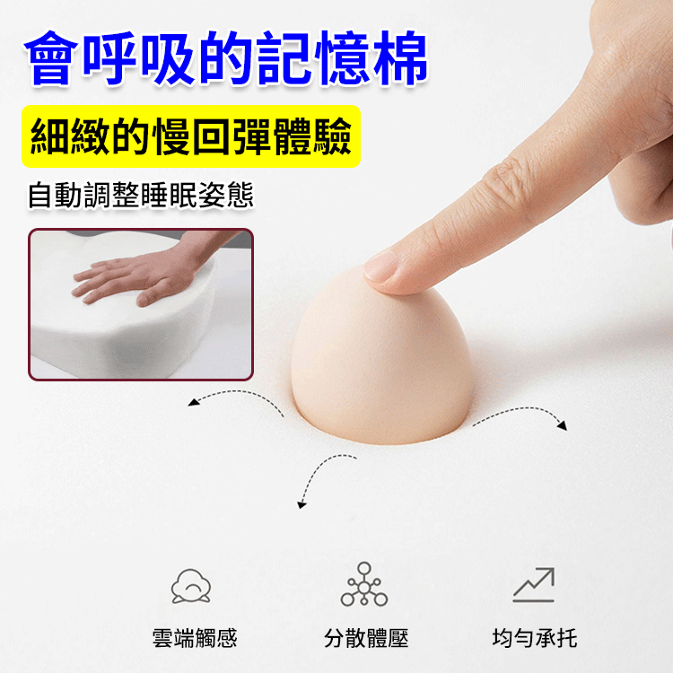 慢回彈記憶護頸枕