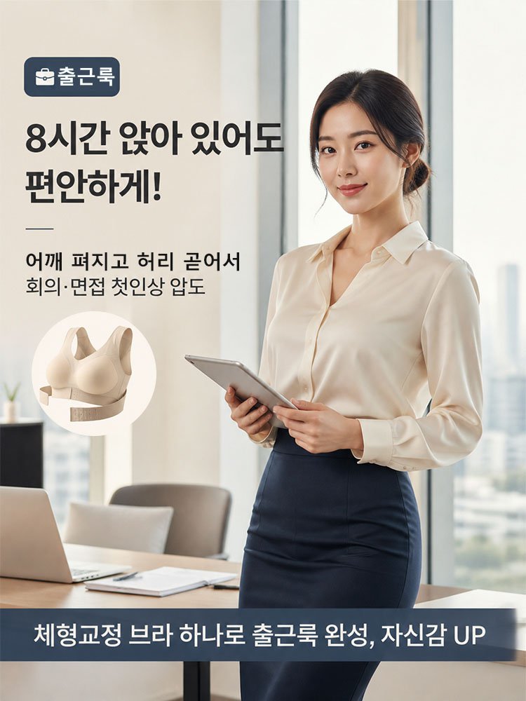 【SNS 대란템】 자세 교정 심리스 여성 보정 브라