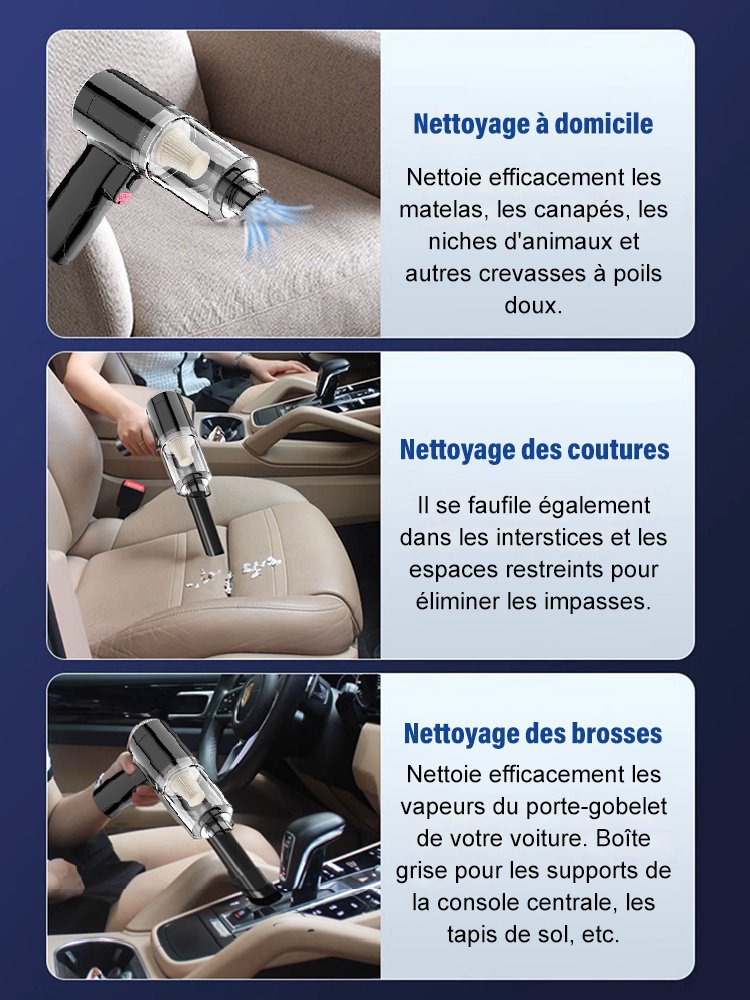 Aspirateur portable multifonctionnel pour voiture