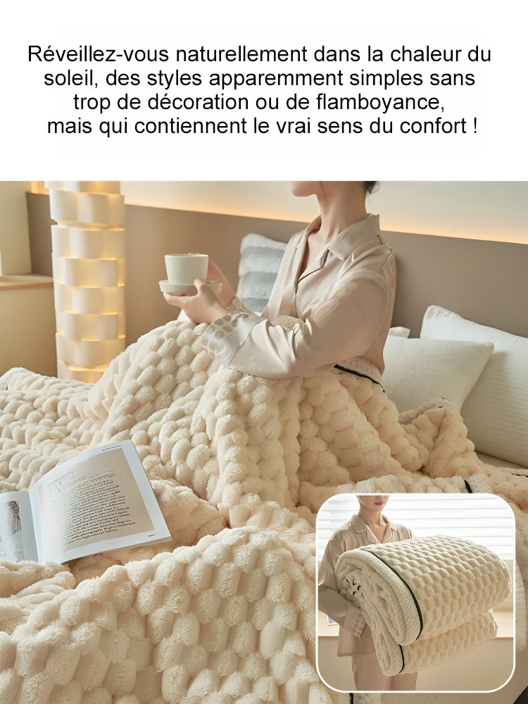 Couverture épaissie à double couche avec des points minky 