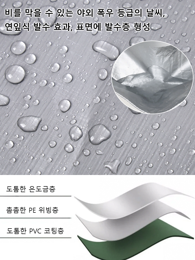 두꺼운 차양막 방수포