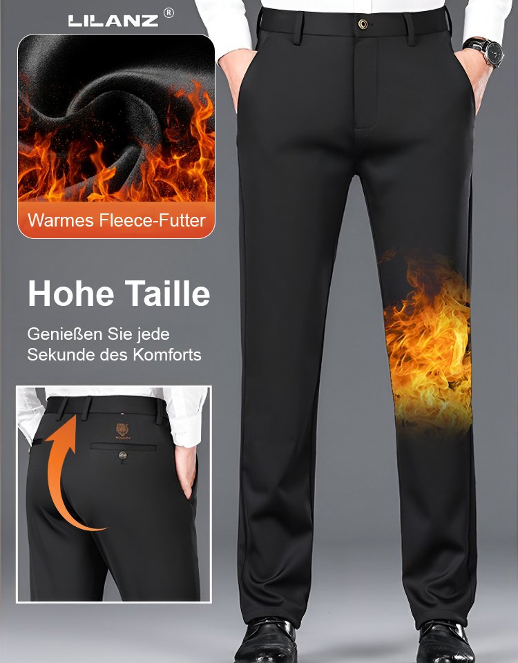 Gerade Business-Hose aus Samt für Herren
